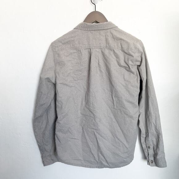 Toad & Co Lightfoot Graphic Button Down Shirt Medium Gray Woven - Picture 6 of 6
